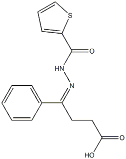 4-phenyl-4-[(2-thienylcarbonyl)hydrazono]butanoic acid Structure
