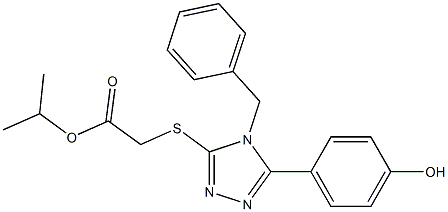 isopropyl {[4-benzyl-5-(4-hydroxyphenyl)-4H-1,2,4-triazol-3-yl]sulfanyl}acetate Structure