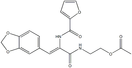 2-{[3-(1,3-benzodioxol-5-yl)-2-(2-furoylamino)acryloyl]amino}ethyl acetate