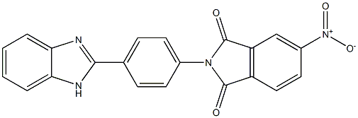 2-[4-(1H-benzimidazol-2-yl)phenyl]-5-nitro-1H-isoindole-1,3(2H)-dione 结构式