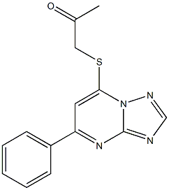 1-[(5-phenyl[1,2,4]triazolo[1,5-a]pyrimidin-7-yl)sulfanyl]acetone|