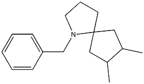 1-benzyl-7,8-dimethyl-1-azaspiro[4.4]nonane Structure