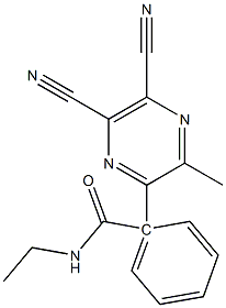 1-(5,6-dicyano-3-methyl-2-pyrazinyl)ethyl(phenyl)formamide Structure