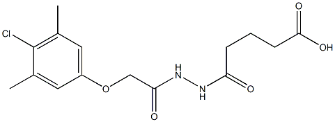 5-{2-[(4-chloro-3,5-dimethylphenoxy)acetyl]hydrazino}-5-oxopentanoic acid Struktur