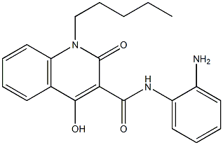 N-(2-aminophenyl)-4-hydroxy-2-oxo-1-pentyl-1,2-dihydroquinoline-3-carboxamide Struktur