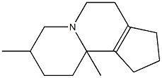 3,10b-dimethyl-1,2,3,4,6,7,8,9,10,10b-decahydrocyclopenta[a]quinolizine 化学構造式
