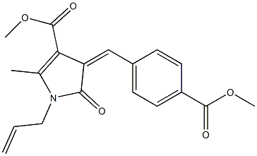 methyl 1-allyl-4-[4-(methoxycarbonyl)benzylidene]-2-methyl-5-oxo-4,5-dihydro-1H-pyrrole-3-carboxylate Structure