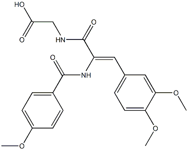 ({3-(3,4-dimethoxyphenyl)-2-[(4-methoxybenzoyl)amino]acryloyl}amino)acetic acid