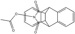 17-(acetyloxy)-17-azapentacyclo[6.6.5.0~2,7~.0~9,14~.0~15,19~]nonadeca-2,4,6,9,11,13-hexaene-16,18-dione Struktur