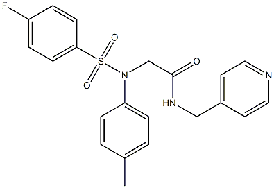 2-{[(4-fluorophenyl)sulfonyl]-4-methylanilino}-N-(4-pyridinylmethyl)acetamide
