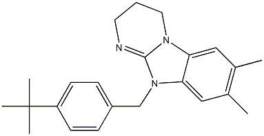 10-(4-tert-butylbenzyl)-7,8-dimethyl-2,3,4,10-tetrahydropyrimido[1,2-a]benzimidazole Structure