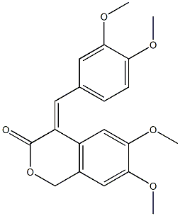 4-(3,4-dimethoxybenzylidene)-6,7-dimethoxy-1,4-dihydro-3H-isochromen-3-one Structure
