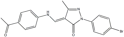 4-[(4-acetylanilino)methylene]-2-(4-bromophenyl)-5-methyl-2,4-dihydro-3H-pyrazol-3-one Structure