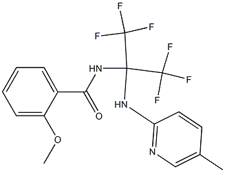 2-methoxy-N-[2,2,2-trifluoro-1-[(5-methyl-2-pyridinyl)amino]-1-(trifluoromethyl)ethyl]benzamide