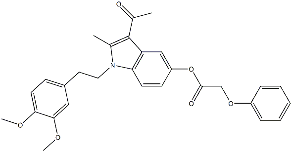 3-acetyl-1-[2-(3,4-dimethoxyphenyl)ethyl]-2-methyl-1H-indol-5-yl phenoxyacetate
