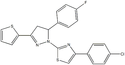 4-(4-chlorophenyl)-2-[5-(4-fluorophenyl)-3-(2-thienyl)-4,5-dihydro-1H-pyrazol-1-yl]-1,3-thiazole