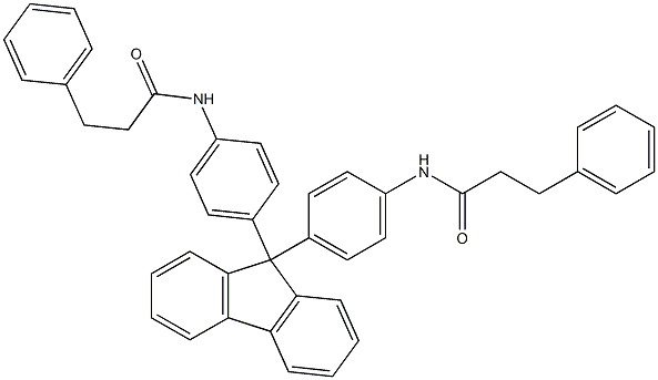 3-phenyl-N-[4-(9-{4-[(3-phenylpropanoyl)amino]phenyl}-9H-fluoren-9-yl)phenyl]propanamide 结构式
