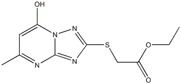 ethyl [(7-hydroxy-5-methyl[1,2,4]triazolo[1,5-a]pyrimidin-2-yl)sulfanyl]acetate Structure