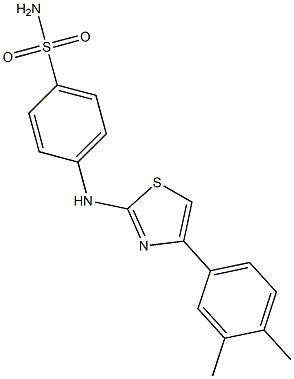 4-{[4-(3,4-dimethylphenyl)-1,3-thiazol-2-yl]amino}benzenesulfonamide,,结构式