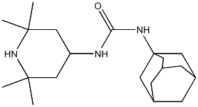 N-(1-adamantyl)-N'-(2,2,6,6-tetramethylpiperidin-4-yl)urea Struktur