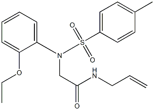 N-allyl-2-{2-ethoxy[(4-methylphenyl)sulfonyl]anilino}acetamide 化学構造式