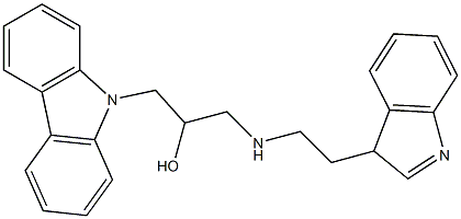 1-(9H-carbazol-9-yl)-3-{[2-(3H-indol-3-yl)ethyl]amino}-2-propanol Structure
