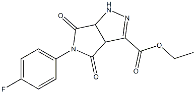ethyl 5-(4-fluorophenyl)-4,6-dioxo-1,3a,4,5,6,6a-hexahydropyrrolo[3,4-c]pyrazole-3-carboxylate Structure
