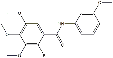 2-bromo-3,4,5-trimethoxy-N-(3-methoxyphenyl)benzamide Struktur