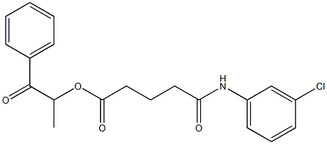 1-methyl-2-oxo-2-phenylethyl 5-(3-chloroanilino)-5-oxopentanoate