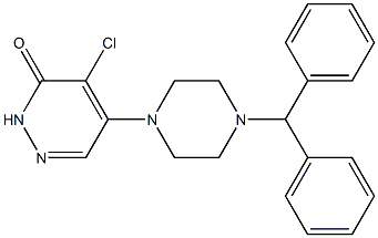 5-(4-benzhydryl-1-piperazinyl)-4-chloro-3(2H)-pyridazinone Structure
