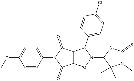 3-(4-chlorophenyl)-5-(4-methoxyphenyl)-2-(3,4,4-trimethyl-2-thioxo-1,3-thiazolidin-5-yl)dihydro-2H-pyrrolo[3,4-d]isoxazole-4,6(3H,5H)-dione