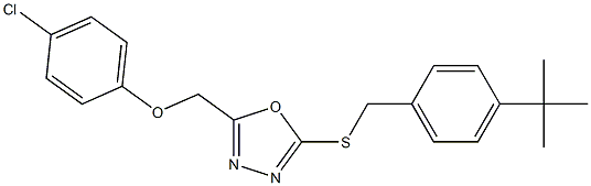 2-[(4-tert-butylbenzyl)sulfanyl]-5-[(4-chlorophenoxy)methyl]-1,3,4-oxadiazole