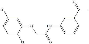 N-(3-acetylphenyl)-2-[(2,5-dichlorophenyl)oxy]acetamide Struktur