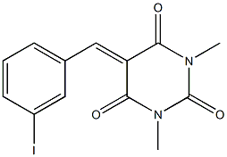 5-(3-iodobenzylidene)-1,3-dimethyl-2,4,6(1H,3H,5H)-pyrimidinetrione Structure
