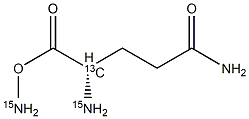 L-Glutamine-2-13C,15N1  (amine-15N) Struktur