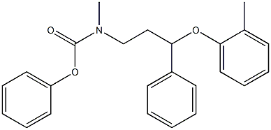 Phenyl N-methyl N-[3-(o-tolyloxy)-3-phenylpropyl]carbamate.,,结构式