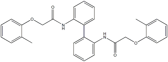 2-(2-methylphenoxy)-N-(2'-{[2-(2-methylphenoxy)acetyl]amino}[1,1'-biphenyl]-2-yl)acetamide,,结构式