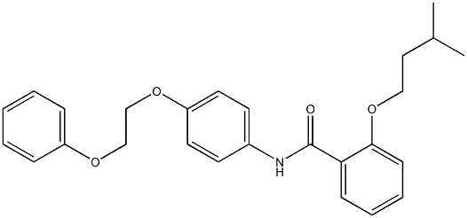 2-(isopentyloxy)-N-[4-(2-phenoxyethoxy)phenyl]benzamide Struktur