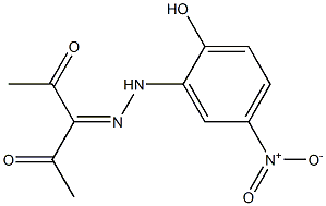 2,3,4-pentanetrione 3-[N-(2-hydroxy-5-nitrophenyl)hydrazone] Structure