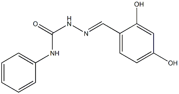 2-[(E)-(2,4-dihydroxyphenyl)methylidene]-N-phenyl-1-hydrazinecarboxamide 结构式