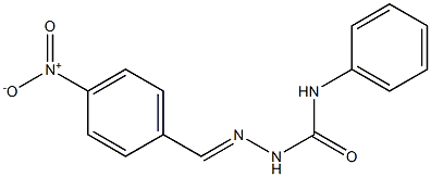 2-[(E)-(4-nitrophenyl)methylidene]-N-phenyl-1-hydrazinecarboxamide Structure