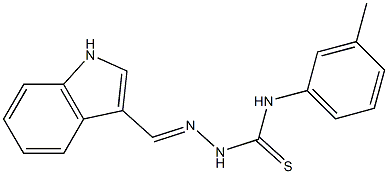 2-[(E)-1H-indol-3-ylmethylidene]-N-(3-methylphenyl)-1-hydrazinecarbothioamide 结构式