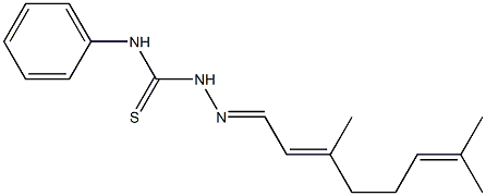 2-[(E,2E)-3,7-dimethyl-2,6-octadienylidene]-N-phenyl-1-hydrazinecarbothioamide Struktur