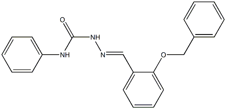 2-{(E)-[2-(benzyloxy)phenyl]methylidene}-N-phenyl-1-hydrazinecarboxamide Struktur