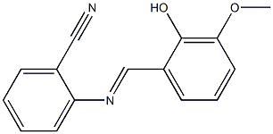 2-{[(E)-(2-hydroxy-3-methoxyphenyl)methylidene]amino}benzonitrile 结构式