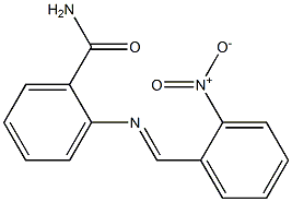 2-{[(E)-(2-nitrophenyl)methylidene]amino}benzamide Structure