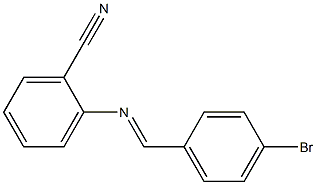 2-{[(E)-(4-bromophenyl)methylidene]amino}benzonitrile Struktur