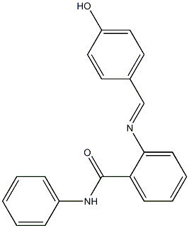 2-{[(E)-(4-hydroxyphenyl)methylidene]amino}-N-phenylbenzamide Struktur