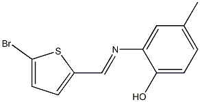 2-{[(E)-(5-bromo-2-thienyl)methylidene]amino}-4-methylphenol
