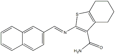 2-{[(E)-2-naphthylmethylidene]amino}-4,5,6,7-tetrahydro-1-benzothiophene-3-carboxamide